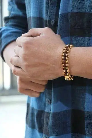 Rudraksha Panch Mukhi Gold-Plated Spiritual Bracelet for Men & Women ( Pack of 2 Bracelets )