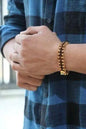 Rudraksha Panch Mukhi Gold-Plated Spiritual Bracelet for Men & Women ( Pack of 2 Bracelets )