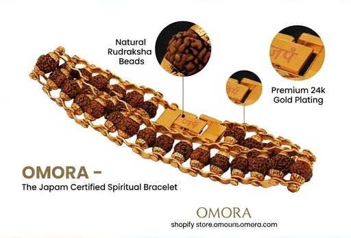 Rudraksha Panch Mukhi Gold-Plated Spiritual Bracelet for Men & Women ( Pack of 2 Bracelets )